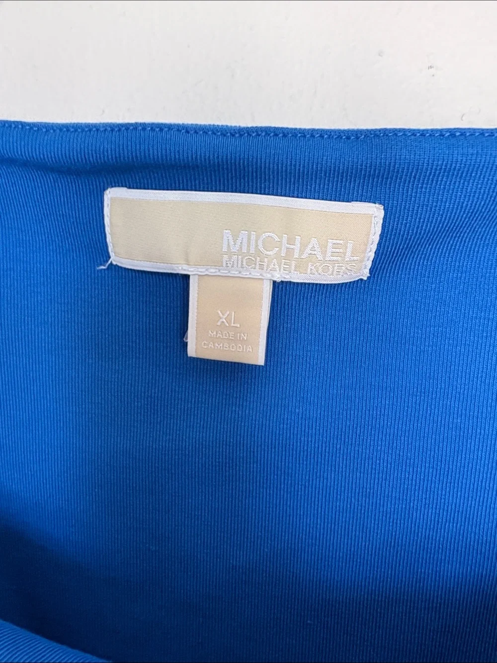 Michael Kors Cobalt Blue Strap Crop Top with MK Hardware